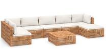 Āra mēbeļu komplekts VLX Garden Lounge Set, brūns krās., 6-7 sēdvietas