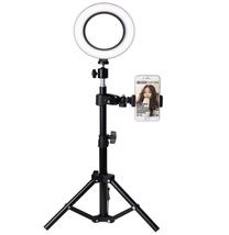 Žiedinė lempa su telefono laikikliu 3M Lamp tripod kit RL6-200 juodas 2.00m