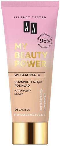 Makiažo pagrindas Aa Make Up My Beauty Power, 01 vanilla, 30 ml