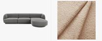 Kampinė sofa Micadoni Miley MIC_RC_101_F1_MILEY2, rusva sp., dešininė, 156 x 255 cm x 70 cm