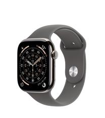 Viedais pulkstenis Apple Watch Series 11 GPS + Cellular 42mm, natural titāna korpuss ar stone grey sporta siksniņu - M/L
