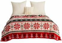 Pledas KFB-23, baltas/juodas/raudonas, 160 cm x 200 cm