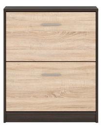 Batų dėžė Nepo 2, ąžuolo/ruda, 70 cm x 27.5 cm x 84 cm