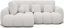 Kampinė sofa - lova Cozion Paolli 01, balta sp., kairinė, 165 x 267 cm x 105 cm
