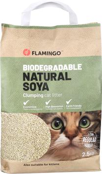Kačių kraikas Flamingo Soy 561557, organinis (sušokantis), 2.5 kg