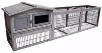 Grauzēju būris Flamingo Sunshine Cottage Jumbo, 230 cm x 53 cm x 70 cm, pelēka krās.