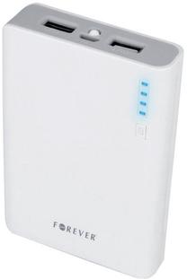 Lādētājs-akumulators (Power bank) Forever, 10000 mAh, balta krās.