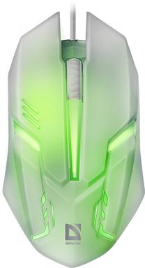 Laidinė žaidimų pelė Defender Сyber MB-560L, balta sp.