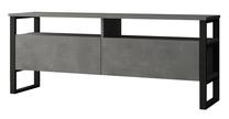 ТВ стол Kalune Design LV11, серебристый цв./черный цв., 140 см x 35.5 см x 55.8 см
