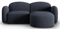 Kampinė sofa Micadoni Home Blair 3 Seats Chenille, mėlyna sp., dešininė, 194 x 155 cm x 80 cm