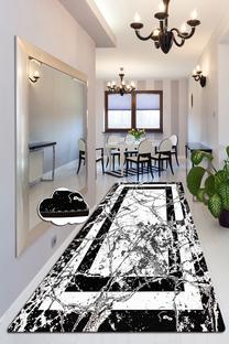 Kiliminis takas Conceptum Hypnose Marmor, balta sp./juoda sp., 300 cm x 80 cm