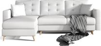 Kampinė sofa Asgard L Soft 17, balta sp., 162 x 248 cm x 93 cm