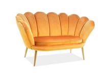 Sofa Magnolia 2, geltona sp., 85 x 152 cm x 87 cm