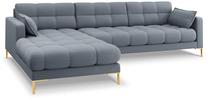 Kampinė sofa Micadoni Home Mamaia MIC_LC_78_E1_MAMAIA5, žydra sp., kairinė, 293 x 185 cm x 75 cm