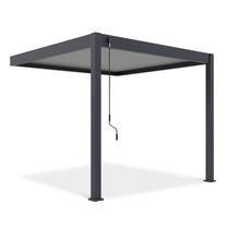 Pavėsinė Pergola Elegance Wall, 309 x 256 cm, antracito sp./šviesiai pilka sp.