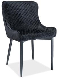 Ēdamistabas krēsls Colin B, matēts, melns krās., 61 cm x 52 cm x 82 cm