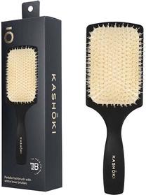 Matu ķemme Kashōki Paddle, melns krās./bēša krās.