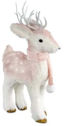 Figūrėlė, „Elnias“, 25 cm, balta sp./rožinė sp.