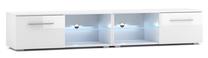 TV galds Moon Double, balta krās., 200 cm x 40 cm x 36 cm