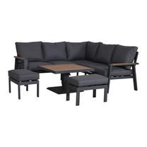 Lauko baldų komplektas Home4you Parker, pilka sp., 5-7 vietų