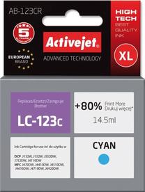 Tintes printera kasetne ActiveJet Premium AB-123CR, zila krās., 14.5 ml