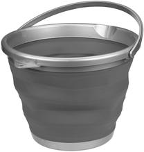 Saliekamais spainis Abbey Camp Foldable Bucket, 15 l, pelēka krās.