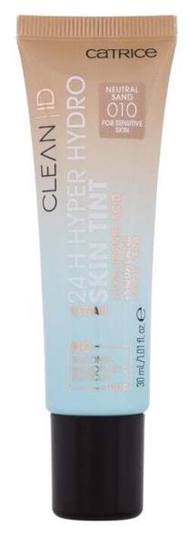 Skystas makiažo pagrindas Catrice Clean ID 24H Hyper Hydro Skin Tint, šviesiai ruda sp., 010 neutral sand, 30 ml