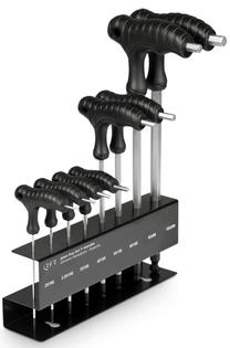 Instrumentas Cube Allen Key Set T-Form 40404, plienas, sidabro sp./juoda sp., 8 vnt.
