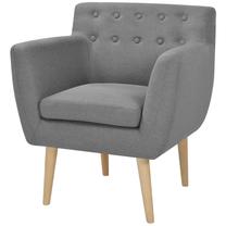 Krėslas VLX Fabric 244065, šviesiai pilka sp., 59 cm x 70 cm x 74 cm
