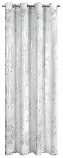 Naktinė užuolaida Celia, balta sp./sidabro sp., 140 cm x 200 cm