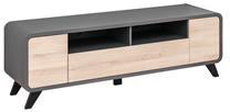 ТВ стол ASM Round Round, антрацитовый цв./дерева цв., 160 см x 45 см x 52 см