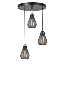 Šviestuvas kabinamas Opviq Chandelier Ampul 8718-3, E27, juoda sp. / juoda sp.