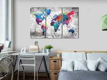 Reprodukcija Artgeist Maps: Grey Style N6590-DKX, 120 cm x 80 cm