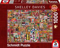 Dėlionė Schmidt Shelley Davies: Vintage Artist Materials 96989, 69.3 cm x 49.3 cm, 1000 vnt., įvairių spalvų