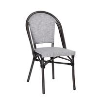 Lauko kėdė Home4you Latte, balta sp./pilka sp., 59 cm x 48 cm x 88 cm