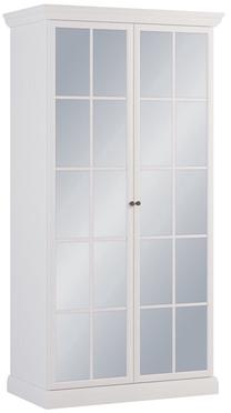 Spinta Gala Meble Lucca S2DL, balta sp., 102.5 cm x 55.5 cm x 200 cm, su veidrodžiu