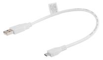 Vads Lanberg USB 2.0 A male, Micro USB 2.0 B male, 0.3 m, balta krās.