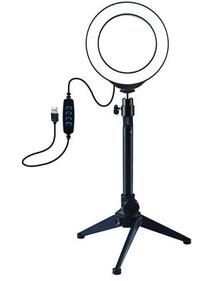 Gredzenveida lampa Puluz LED Ring Lamp, melna krās.