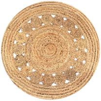 Paklājs VLX Braided Jute 245342, brūna krās., 90 cm x 90 cm