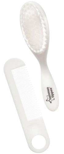 Zīdaiņu suka un ķemme Tommee Tippee TT0053, 0 mēn., balta krās.
