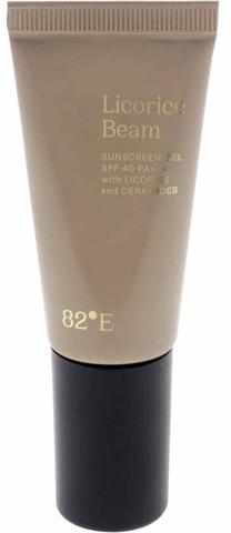 Gelis įdegio priežiūrai veidui 82°E Licorice Beam SPF40, 15 ml