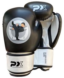 Боксерские перчатки Phoenix PX, белый цв./черный цв., 8 oz