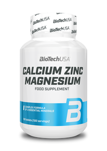 Maisto papildas BioTech USA Calcium Zinc Magnesium, 100 vnt.