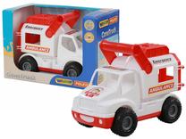 Игрушечная машина скорой помощи Wader ConsTruck Emergency Ambulance, белый цв./красный цв.