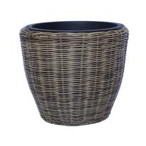Puķu pods Home4you, plastmasa, Ø 33 cm, smilškrāsas