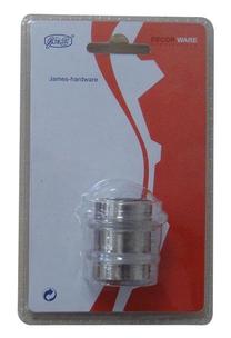 Durų atrama James Hardware DS094CC, 4.2 cm, Ø 3.7 cm, guma/plienas, nikelio sp.
