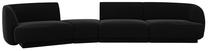 Modulinė sofa Micadoni Miley Blu19, juoda sp., kairinė, 320 x 128 cm x 70 cm