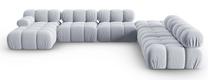 Kampinė sofa Micadoni Home Bellis MIC_SET6R_2_F1_BELLIS9, žydra sp., dešininė, 379 x 282 cm x 63 cm