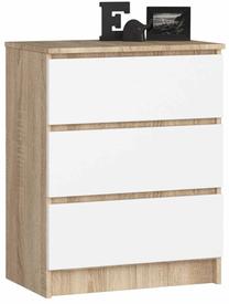 Komoda Akord Furniture Factory K60, sonoma ąžuolo sp., 77 cm x 40 cm x 60 cm