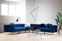 Kampinė sofa Hanah Home Como 569HLN1317, tamsiai mėlyna sp., dešininė, 310 x 270 cm x 73 cm